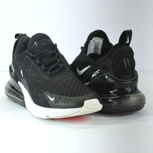 Nike Air Max 270 Kids 5.5Y Sneakers 943345-001 Black White Running Walking Gym
